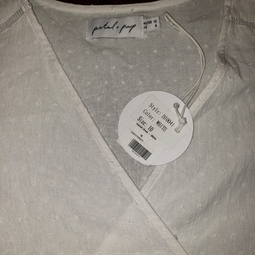 NWT Petal + Pup Hamidi Dress White SZ EURO 10/US 6 - Picture 7 of 9